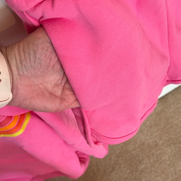 Vibrant Pink Sweatshirt & Shorts Set, NEW, size small - Picture 4 of 5